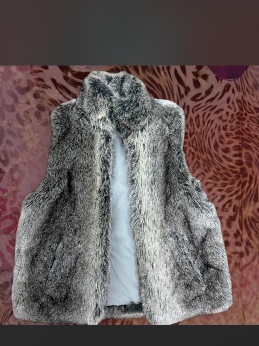 Grey Faux Fur Vest - Women's Grey Fur Vest